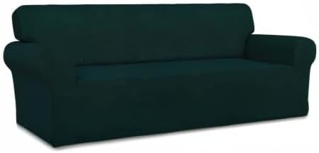 PureFit Super Stretch Chair Sofa Slipcover – Spandex Non Slip Soft Couch Sofa Cover, Washable Furniture Protector with Non Skid Foam and Elastic Bottom for Kids, Pets （Chair, Dark Gray）