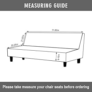 Armless Futon Slipcovers Stretch Folding Sofa