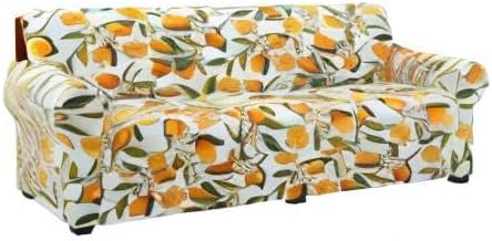 hyha Couch Covers, Chair/Sofa Covers, Floral Pattern, Stretch, Printed, 2 Pieces, Armchair Slipcover, Separate Couch Cushion Slipcover, Furniture Protector for Dogs(Armchair, Paisley Floral)