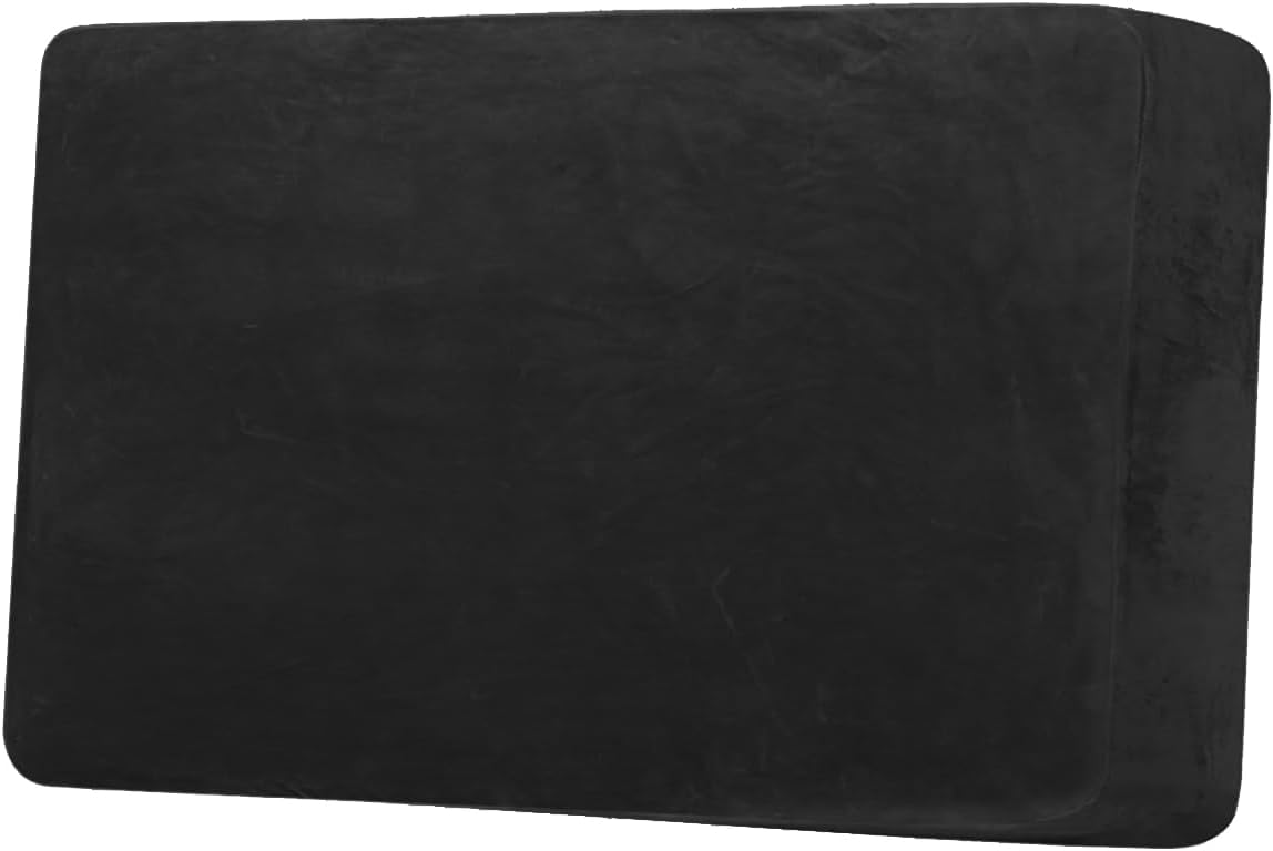 H.VERSAILTEX Velvet Stretch Couch Cushion Cover Plush Cushion Slipcover for Chair Loveseat Sofa Cushion Furniture Protector Seat Cushion Sofa Cover (3 Piece Sofa Cushion Covers, Ivory)