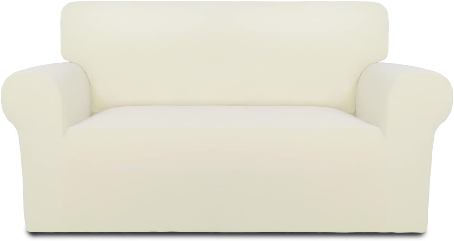 PureFit Super Stretch Chair Sofa Slipcover – Spandex Non Slip Soft Couch Sofa Cover, Washable Furniture Protector with Non Skid Foam and Elastic Bottom for Kids, Pets （Chair, Dark Gray）