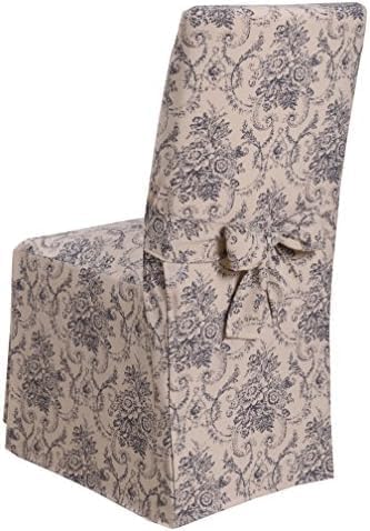Madison Chat-DRC-NV Chateau Slipcover Slicover, Navy, Dining Room Chair
