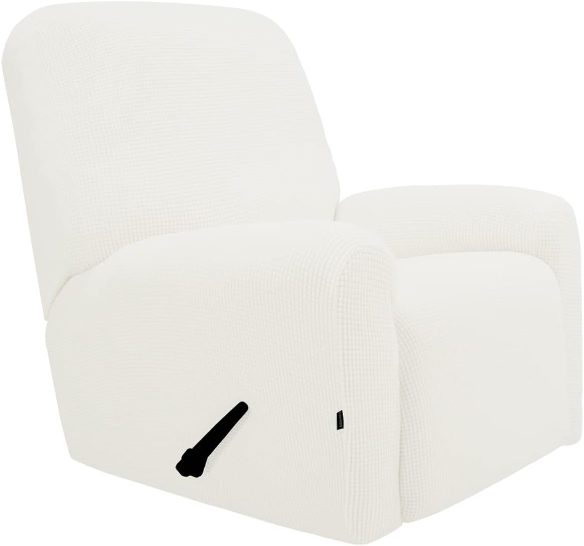 PureFit Stretch Chair Sofa Slipcover – Spandex Jacquard Non Slip Soft Couch Sofa Cover, Washable Furniture Protector with Non Skid Foam and Elastic Bottom for Kids (Chair, Dark Gray)