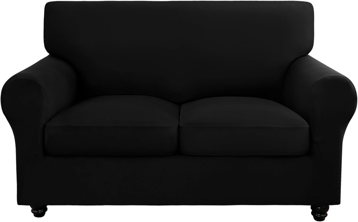 SearchI Stretch Sofa Cover Printed Couch Covers, Floral Pattern 2 Piece Armchair Slipcover with Separate Chair Cushion Cover, Washable Furniture Protector for Living Room(Armchair, Ball Flower)