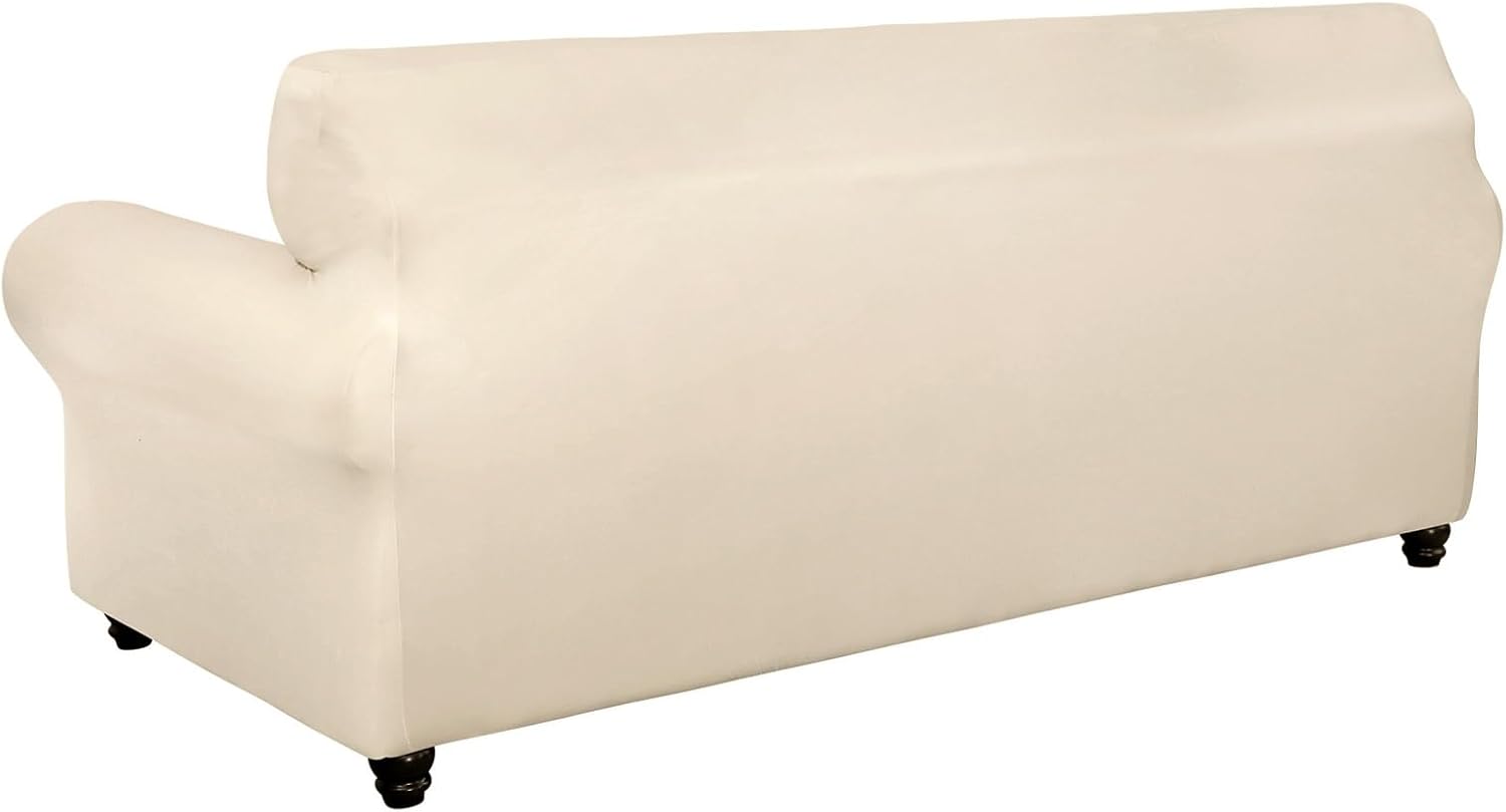 SearchI Stretch Sofa Cover Printed Couch Covers, Floral Pattern 2 Piece Armchair Slipcover with Separate Chair Cushion Cover, Washable Furniture Protector for Living Room(Armchair, Ball Flower)