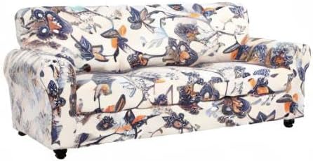 SearchI Stretch Sofa Cover Printed Couch Covers, Floral Pattern 2 Piece Armchair Slipcover with Separate Chair Cushion Cover, Washable Furniture Protector for Living Room(Armchair, Ball Flower)