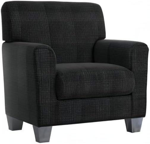 ZNSAYOTX 2 Piece Chair Covers for Living Room with Arms Anti Slip Stretch Arm Chair Slipcovers Sofa Armchair Slipcover Machine Washable Furniture Protector (Black and White, Chair)