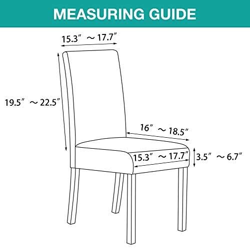 Turquoize Dining Chair Covers - Stretch, Removable, Set of 2 - Parson Dining Chair Protector Covers for Home, Hotel, Ceremony (2, Biscotti Beige)