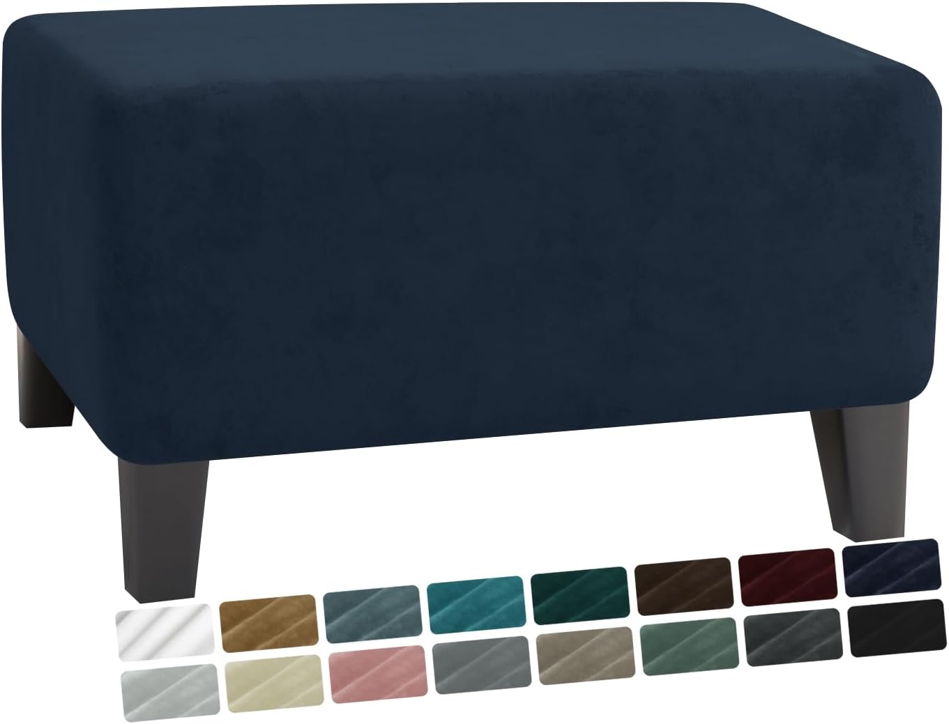 Velvet Ottoman Cover Rectangular