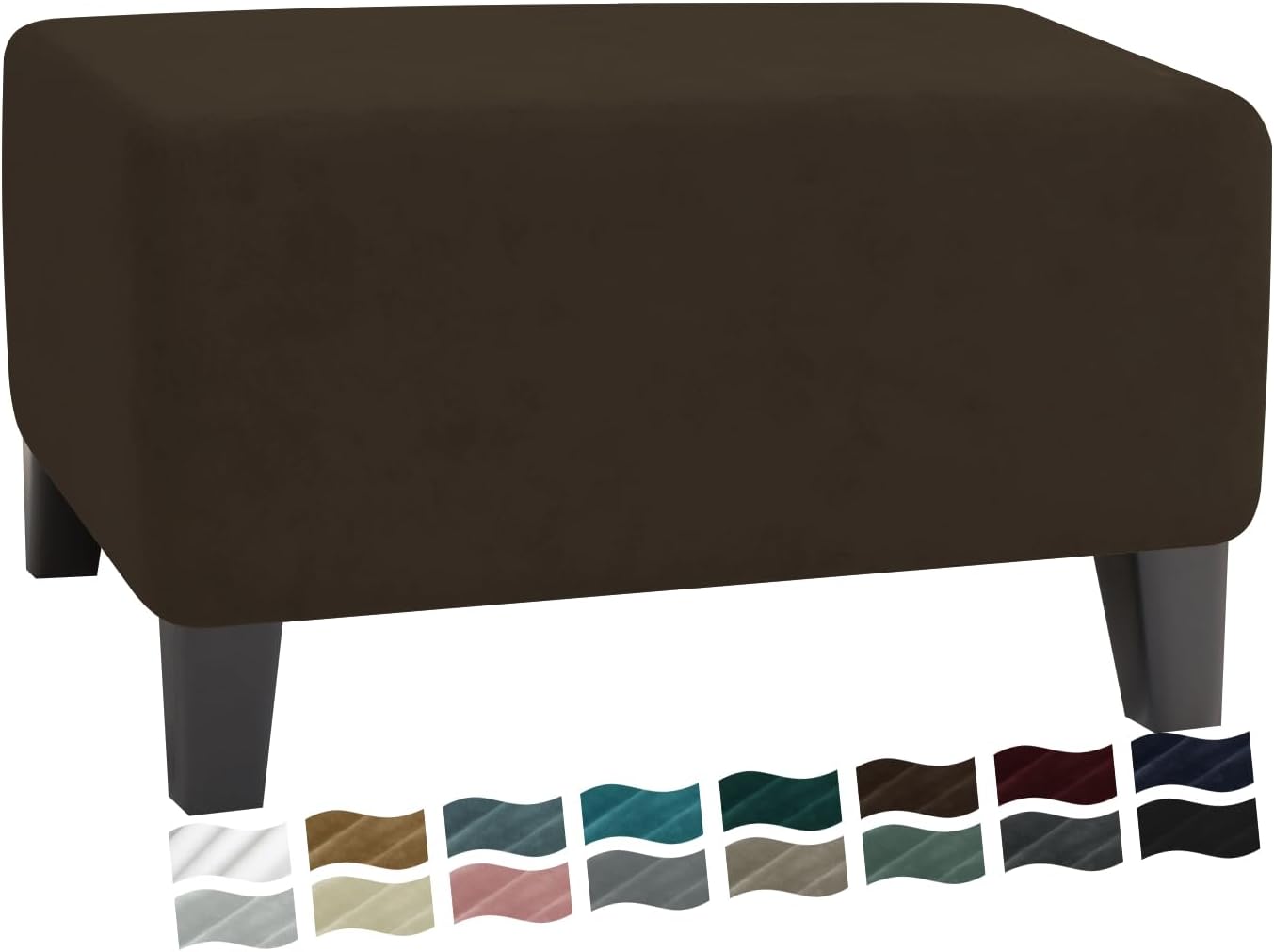 Velvet Ottoman Cover Rectangular