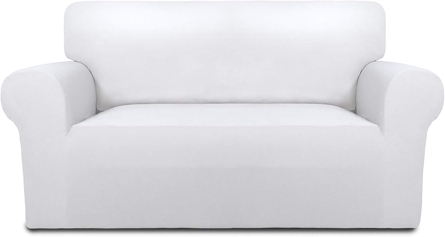 PureFit Super Stretch Chair Sofa Slipcover – Spandex Non Slip Soft Couch Sofa Cover, Washable Furniture Protector with Non Skid Foam and Elastic Bottom for Kids, Pets （Chair, Dark Gray）