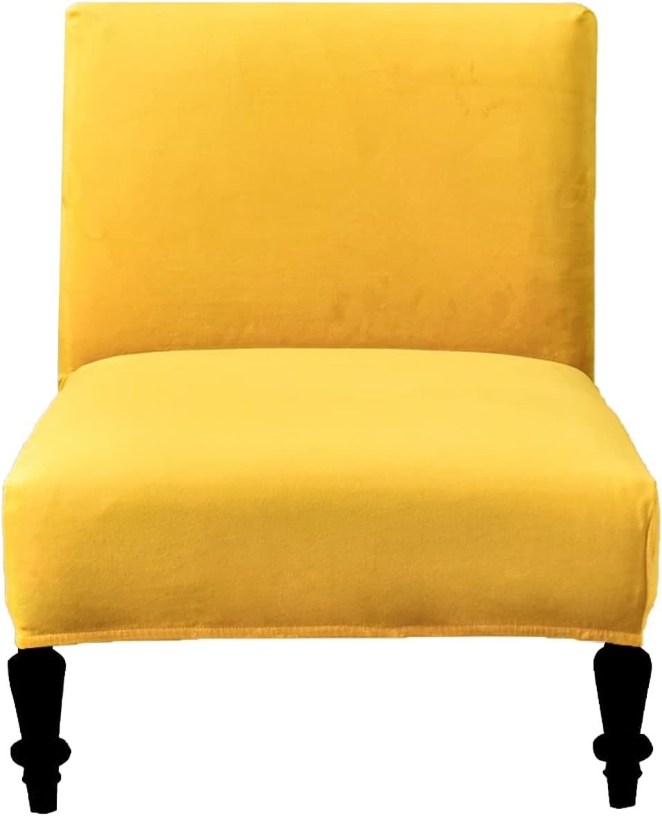 Eco-Ancheng Armless Chair Slipcover Removable Armless Accent Chairs Covers Washable Armless Slipper Chair Slipcover Printed Armless Chair Furniture Protector Covers for Living Dining Room Hotel