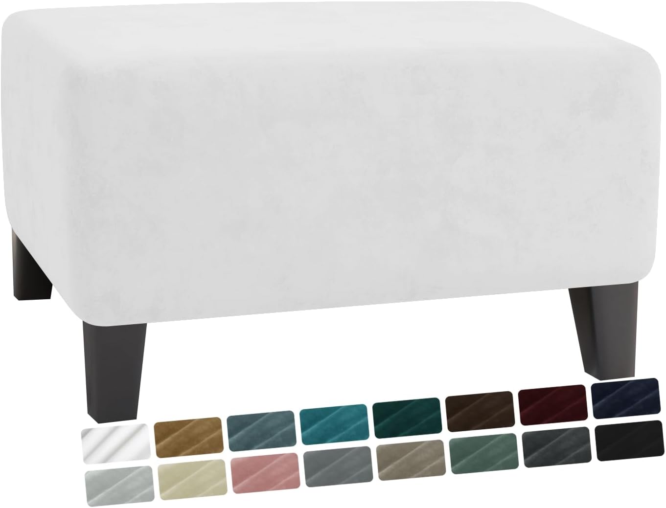 Velvet Ottoman Cover Rectangular