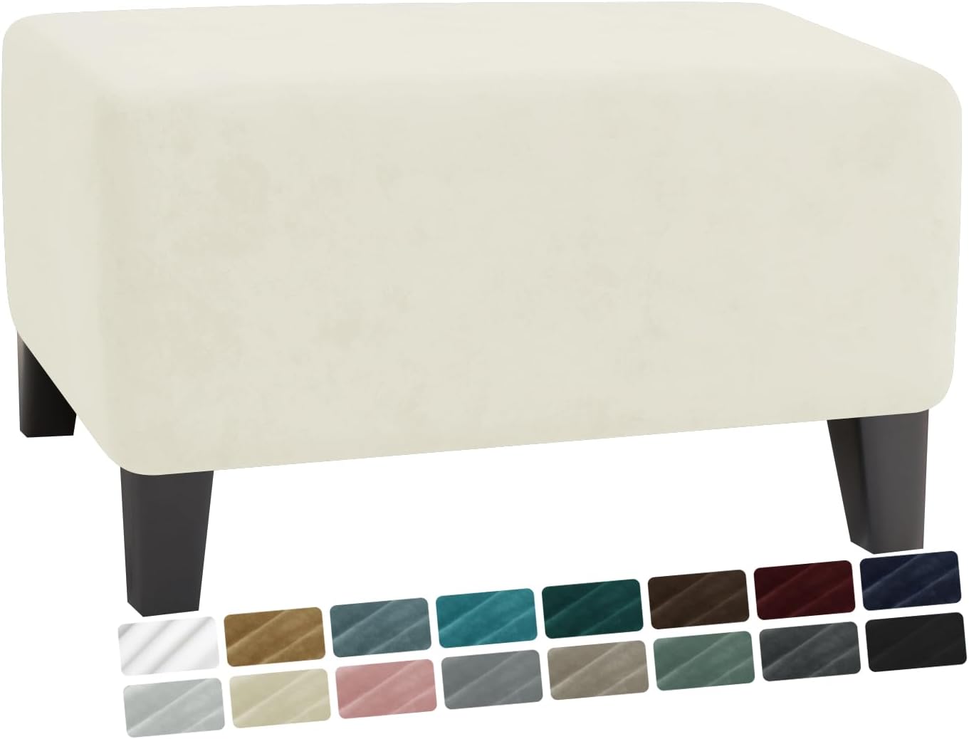 Velvet Ottoman Cover Rectangular