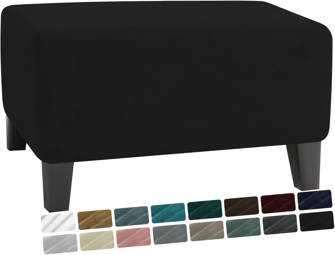 Velvet Ottoman Cover Rectangular