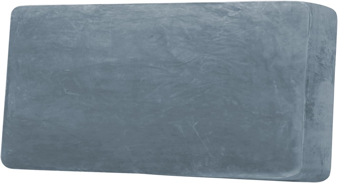 H.VERSAILTEX Velvet Stretch Couch Cushion Cover Plush Cushion Slipcover for Chair Loveseat Sofa Cushion Furniture Protector Seat Cushion Sofa Cover (3 Piece Sofa Cushion Covers, Ivory)