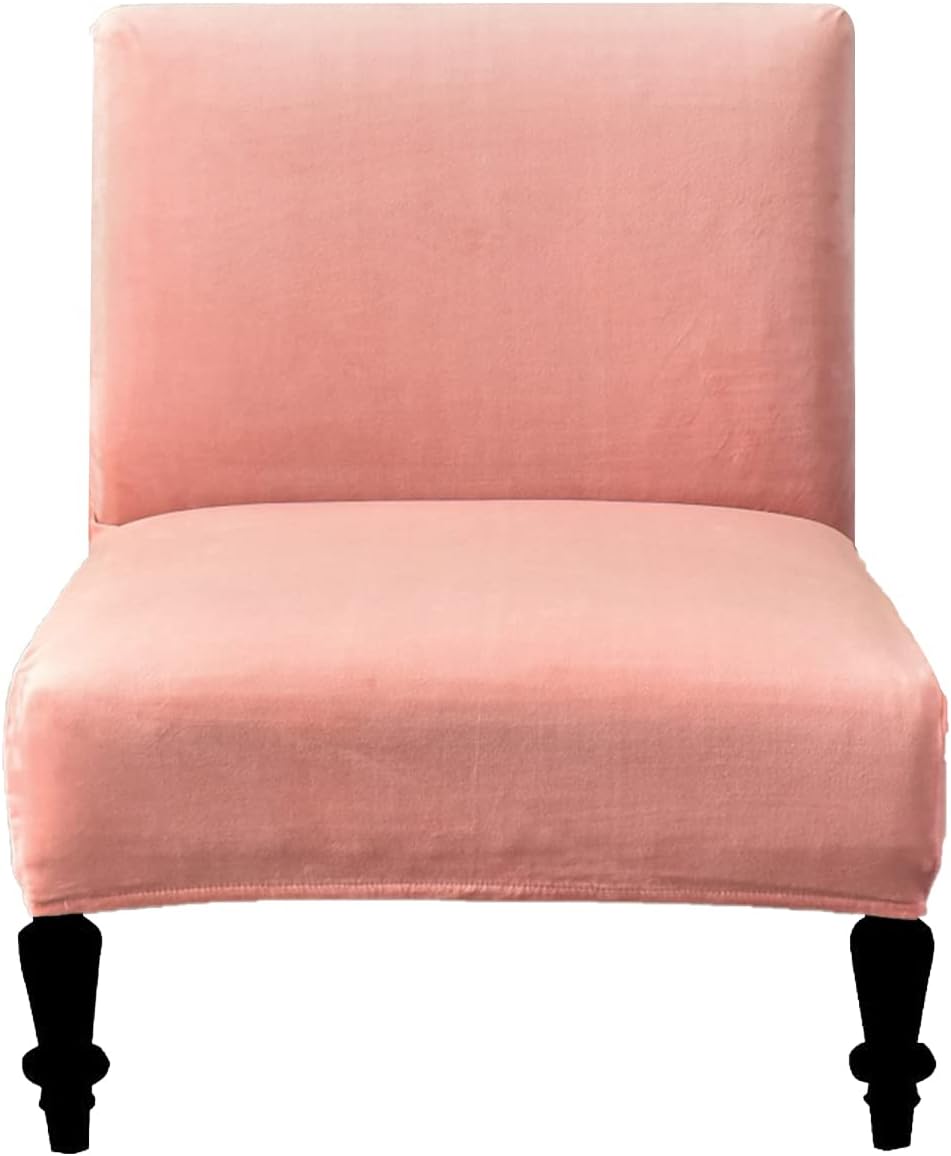 Eco-Ancheng Armless Chair Slipcover Removable Armless Accent Chairs Covers Washable Armless Slipper Chair Slipcover Printed Armless Chair Furniture Protector Covers for Living Dining Room Hotel