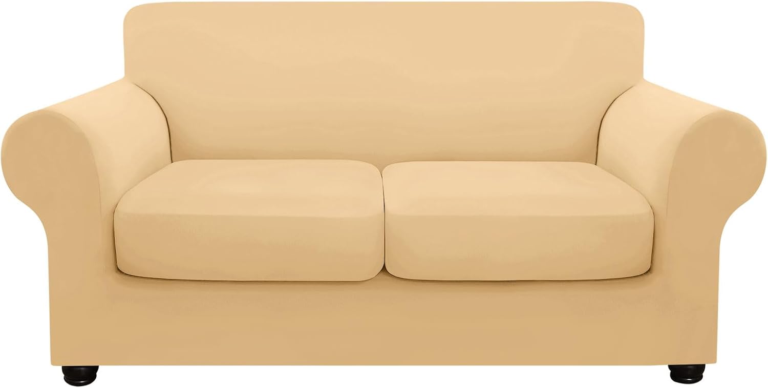 hyha Couch Covers, Chair/Sofa Covers, Floral Pattern, Stretch, Printed, 2 Pieces, Armchair Slipcover, Separate Couch Cushion Slipcover, Furniture Protector for Dogs(Armchair, Paisley Floral)