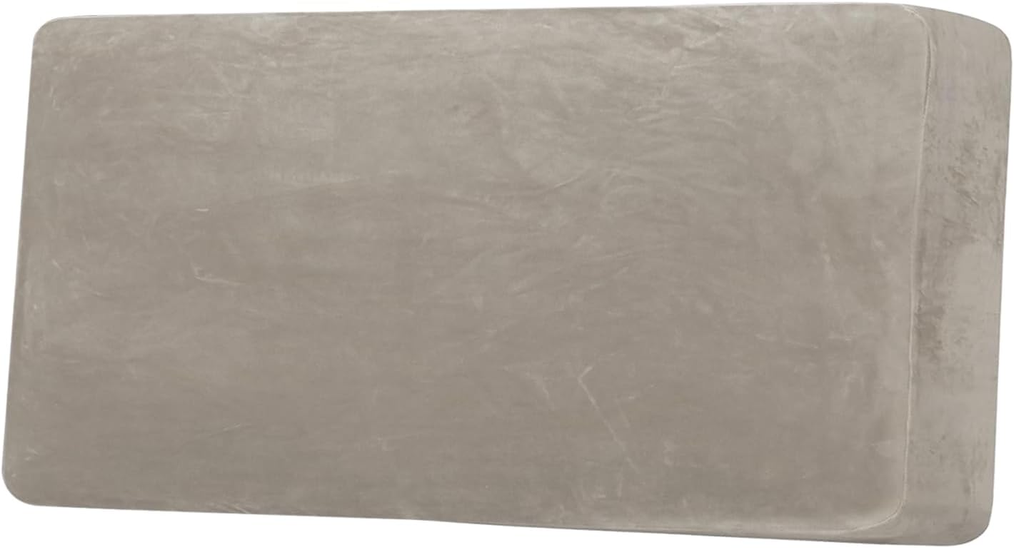 H.VERSAILTEX Velvet Stretch Couch Cushion Cover Plush Cushion Slipcover for Chair Loveseat Sofa Cushion Furniture Protector Seat Cushion Sofa Cover (3 Piece Sofa Cushion Covers, Ivory)