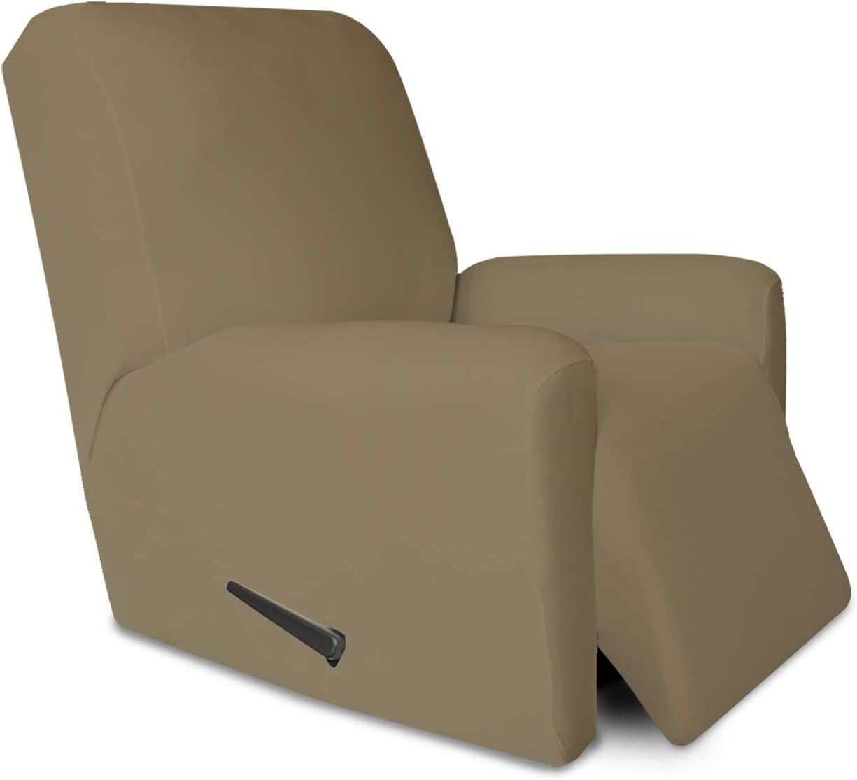 PureFit Super Stretch Chair Sofa Slipcover – Spandex Non Slip Soft Couch Sofa Cover, Washable Furniture Protector with Non Skid Foam and Elastic Bottom for Kids, Pets （Chair, Dark Gray）