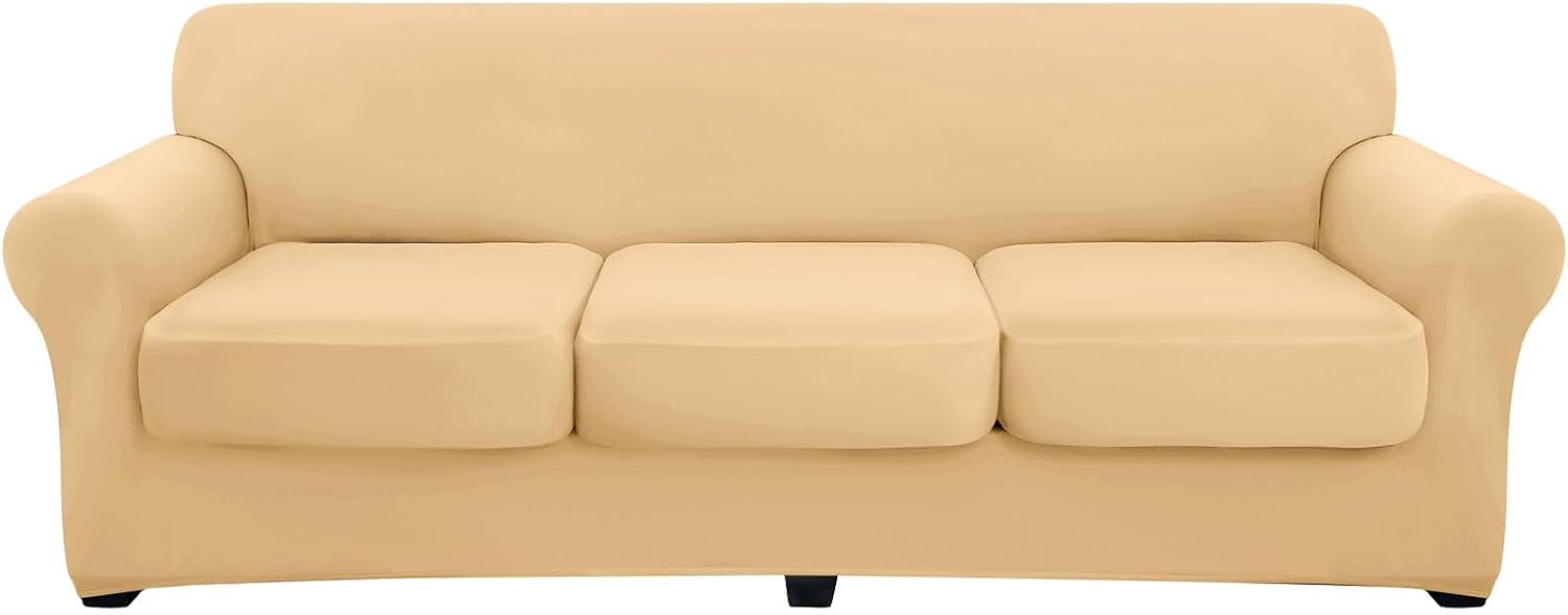 hyha Couch Covers, Chair/Sofa Covers, Floral Pattern, Stretch, Printed, 2 Pieces, Armchair Slipcover, Separate Couch Cushion Slipcover, Furniture Protector for Dogs(Armchair, Paisley Floral)