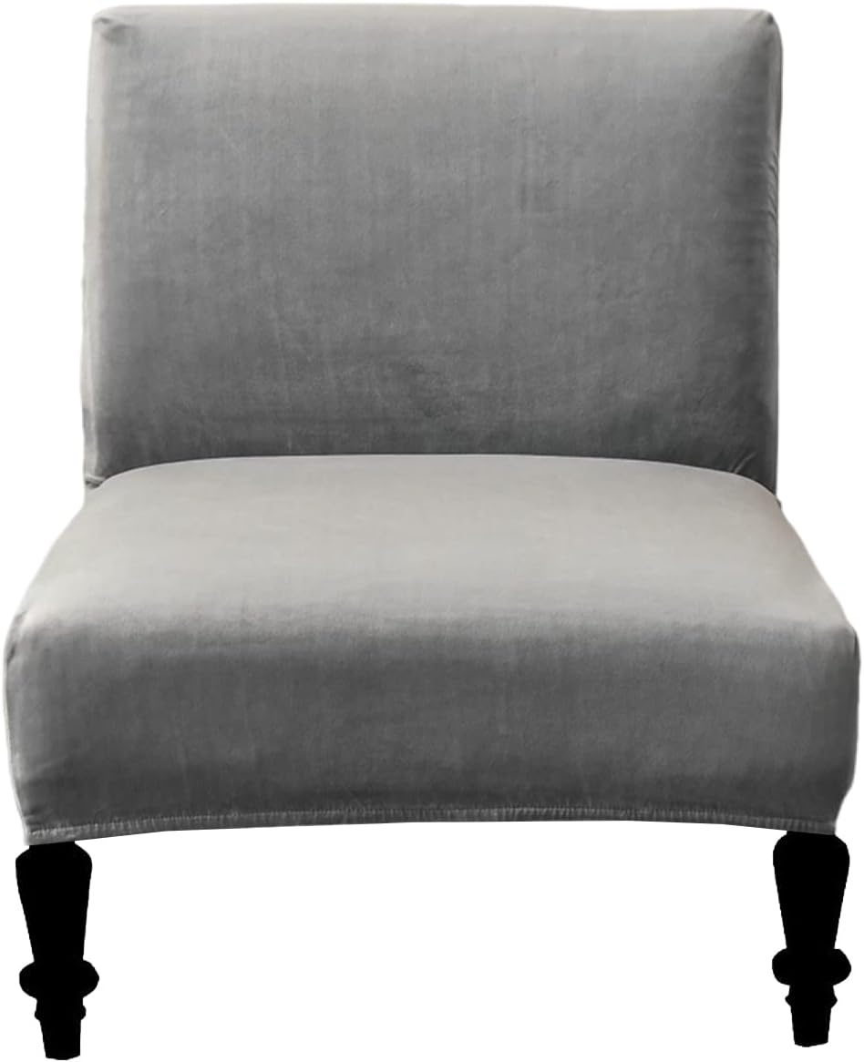 Eco-Ancheng Armless Chair Slipcover Removable Armless Accent Chairs Covers Washable Armless Slipper Chair Slipcover Printed Armless Chair Furniture Protector Covers for Living Dining Room Hotel
