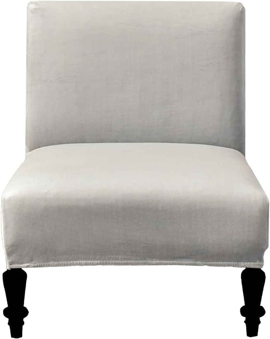 Eco-Ancheng Armless Chair Slipcover Removable Armless Accent Chairs Covers Washable Armless Slipper Chair Slipcover Printed Armless Chair Furniture Protector Covers for Living Dining Room Hotel