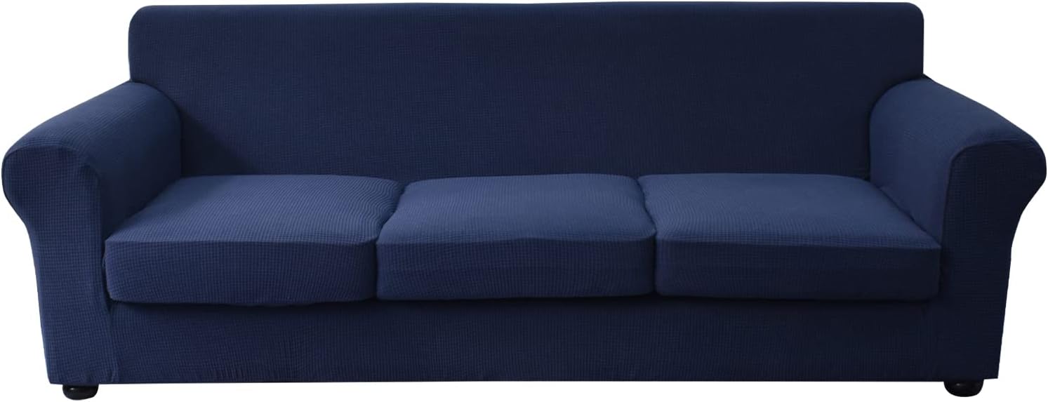 KRFOONN 2 Piece Chair Covers Printed Sofa Covers Couch Covers Washable Armchair Sofa Couch Slipcover Furniture Protector with Elastic Bottom for Living Room (Armchair, 23), Small