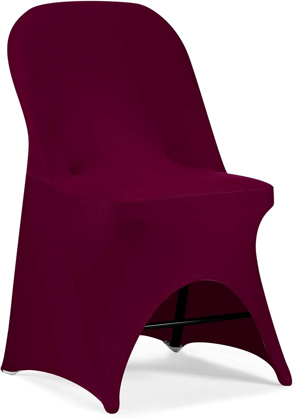 Peomeise Stretch Spandex Folding Chair Cover for Wedding Party Dining Banquet Event (White,12pcs)