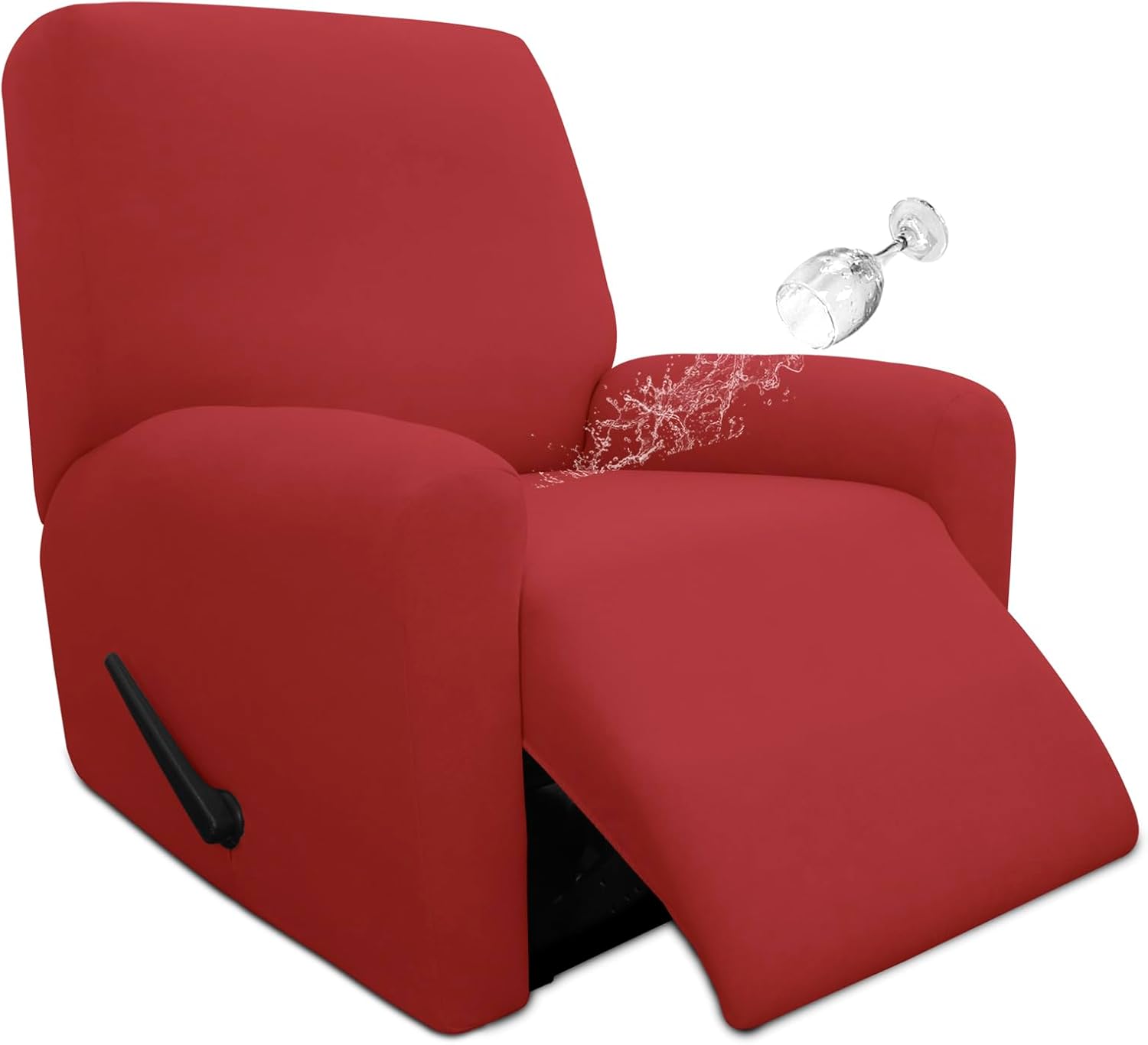 Easy-Going 100% Dual Waterproof 2 Pieces Chair Cover Stretch Soft Couch Cover for Dogs, Sofa Slipcover for 1 Separate Cushion Couch Leakproof Furniture Protector for Kids, Pets Grayish Green