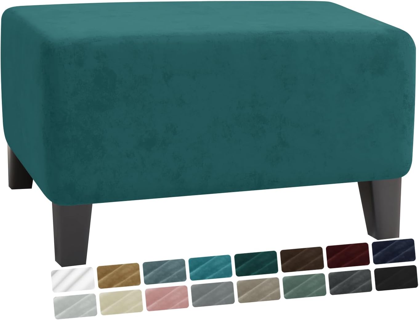 Velvet Ottoman Cover Rectangular