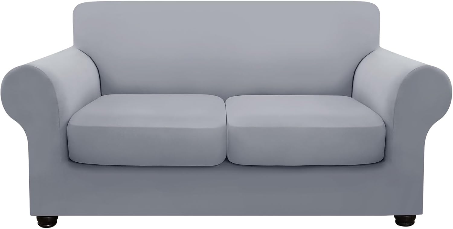 hyha Couch Covers, Chair/Sofa Covers, Floral Pattern, Stretch, Printed, 2 Pieces, Armchair Slipcover, Separate Couch Cushion Slipcover, Furniture Protector for Dogs(Armchair, Paisley Floral)