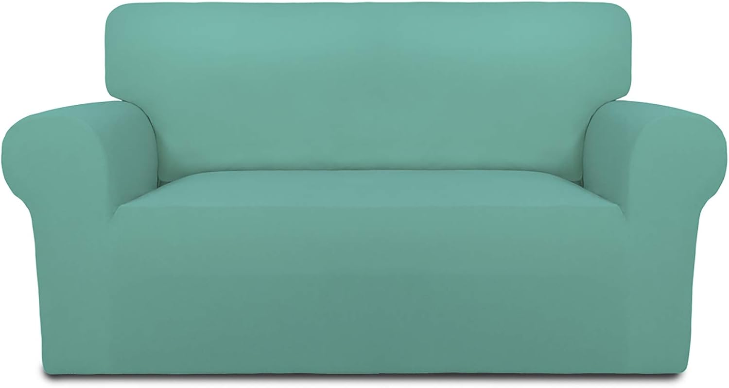 PureFit Super Stretch Chair Sofa Slipcover – Spandex Non Slip Soft Couch Sofa Cover, Washable Furniture Protector with Non Skid Foam and Elastic Bottom for Kids, Pets （Chair, Dark Gray）