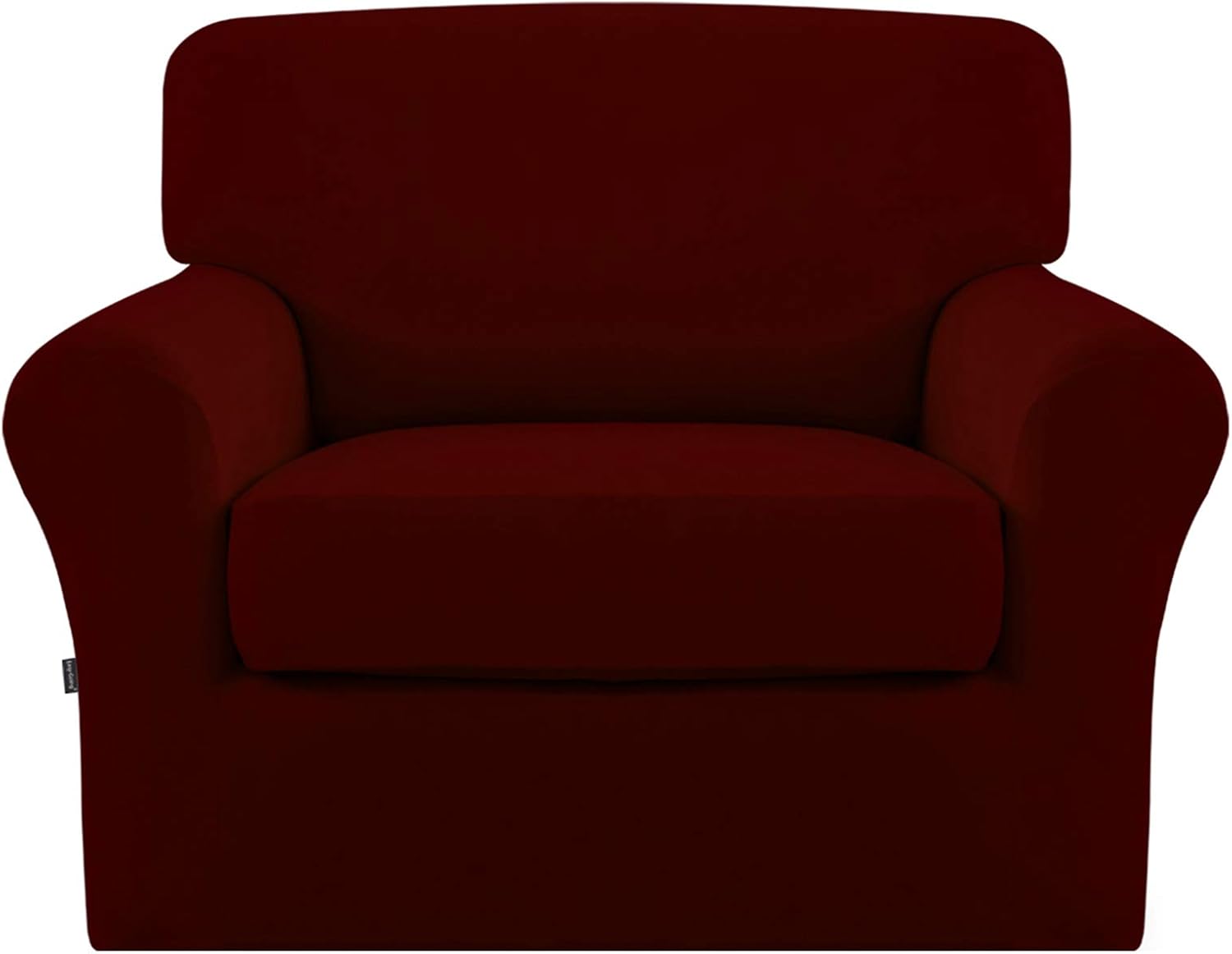 Easy-Going 100% Dual Waterproof 2 Pieces Chair Cover Stretch Soft Couch Cover for Dogs, Sofa Slipcover for 1 Separate Cushion Couch Leakproof Furniture Protector for Kids, Pets Grayish Green