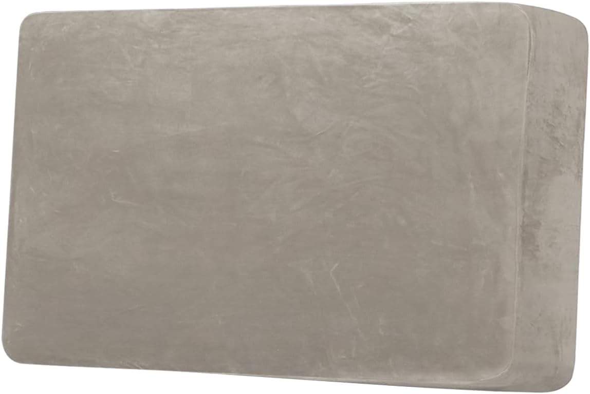 H.VERSAILTEX Velvet Stretch Couch Cushion Cover Plush Cushion Slipcover for Chair Loveseat Sofa Cushion Furniture Protector Seat Cushion Sofa Cover (3 Piece Sofa Cushion Covers, Ivory)