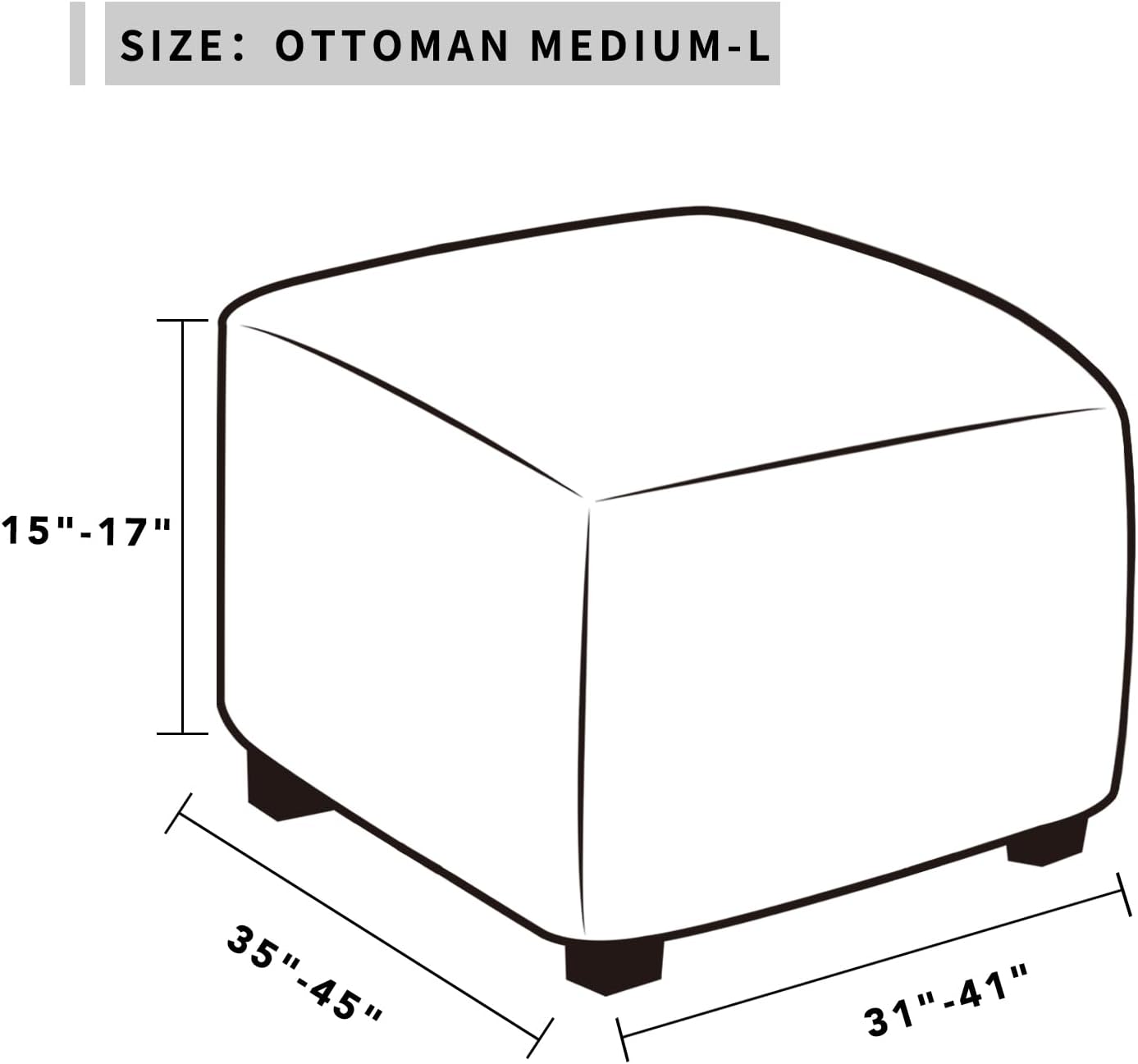 Dual Waterproof Stretch Ottoman Cover