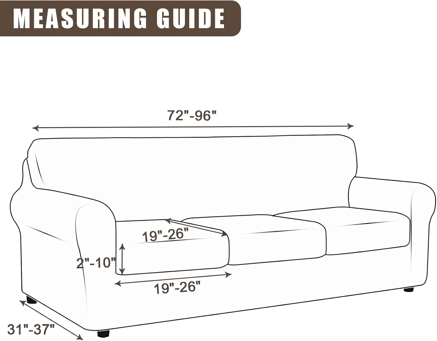 SearchI Stretch Sofa Cover Printed Couch Covers, Floral Pattern 2 Piece Armchair Slipcover with Separate Chair Cushion Cover, Washable Furniture Protector for Living Room(Armchair, Ball Flower)