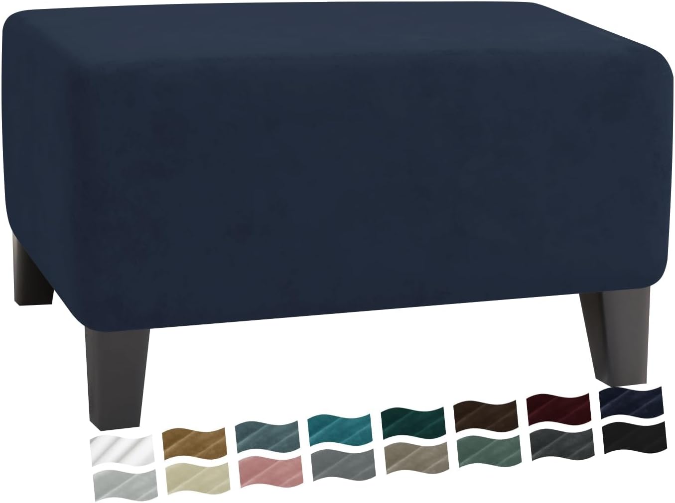 Velvet Ottoman Cover Rectangular