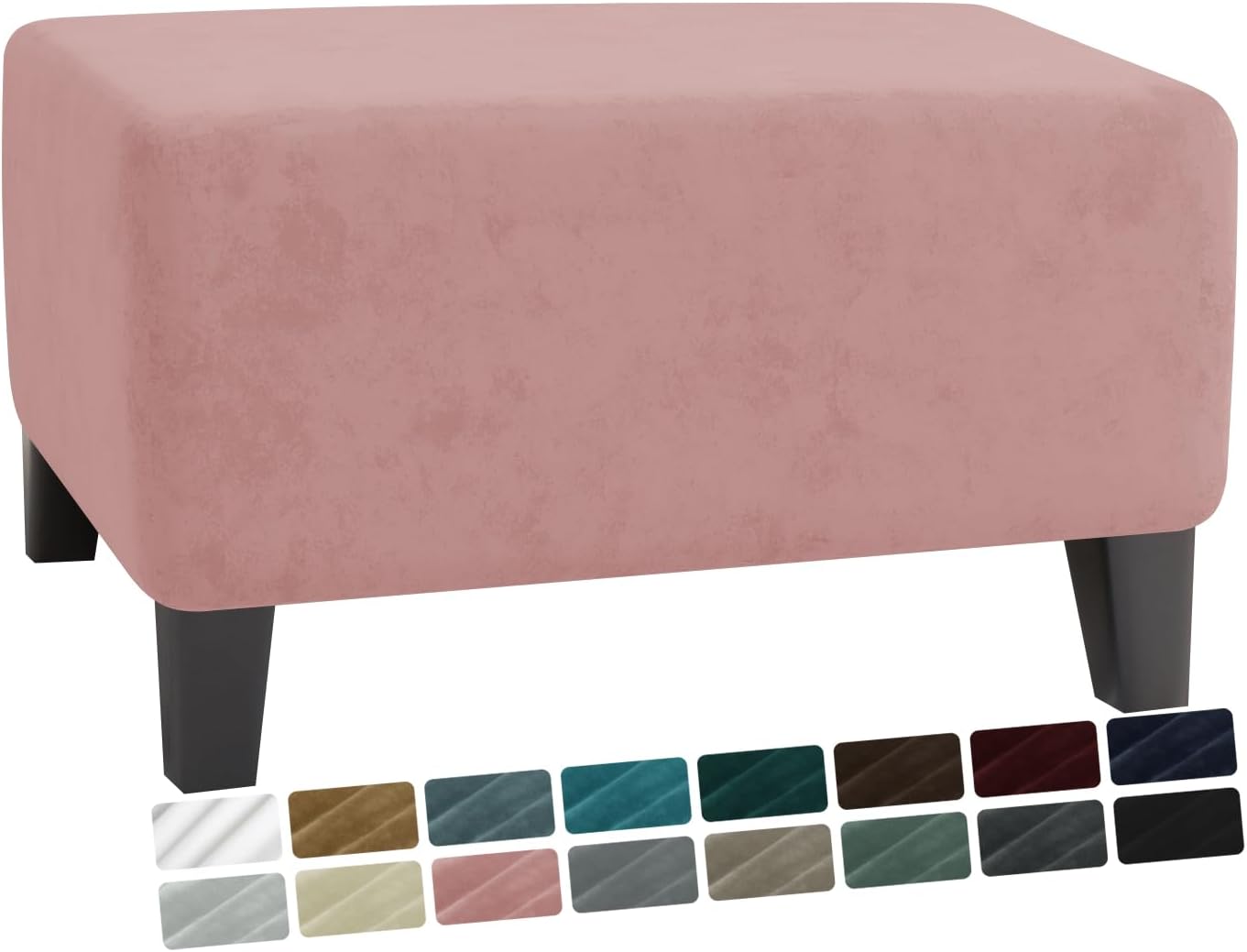 Velvet Ottoman Cover Rectangular