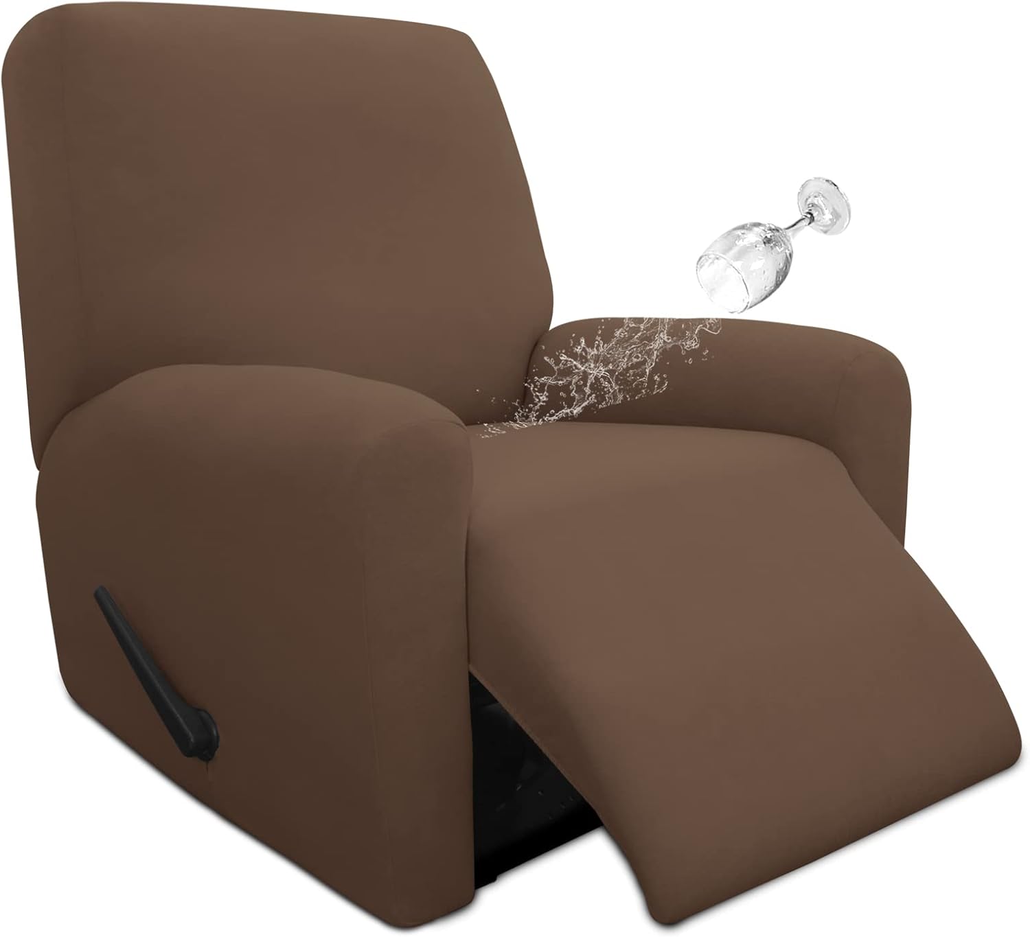 Easy-Going 100% Dual Waterproof 2 Pieces Chair Cover Stretch Soft Couch Cover for Dogs, Sofa Slipcover for 1 Separate Cushion Couch Leakproof Furniture Protector for Kids, Pets Grayish Green