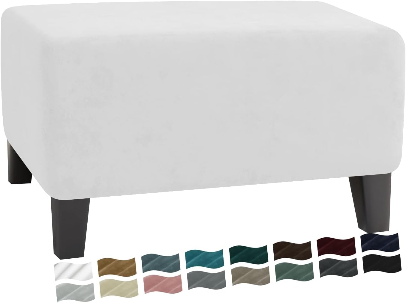 Velvet Ottoman Cover Rectangular