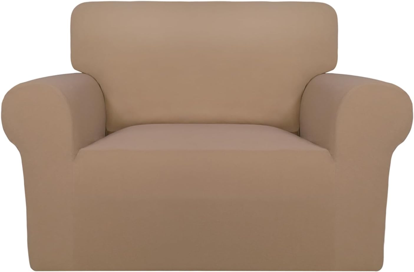 PureFit Super Stretch Chair Sofa Slipcover – Spandex Non Slip Soft Couch Sofa Cover, Washable Furniture Protector with Non Skid Foam and Elastic Bottom for Kids, Pets （Chair, Dark Gray）