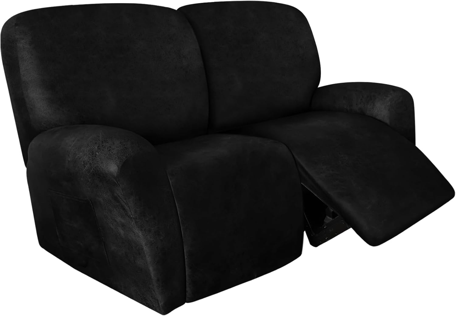 Leather Like Recliner Chair Covers Heavy Duty, 4 Pieces Lazy Boy Recliner Cover for Recliner Chair, Leather Cover for Recliner slipcovers Washable for Pets (Dark Brown)