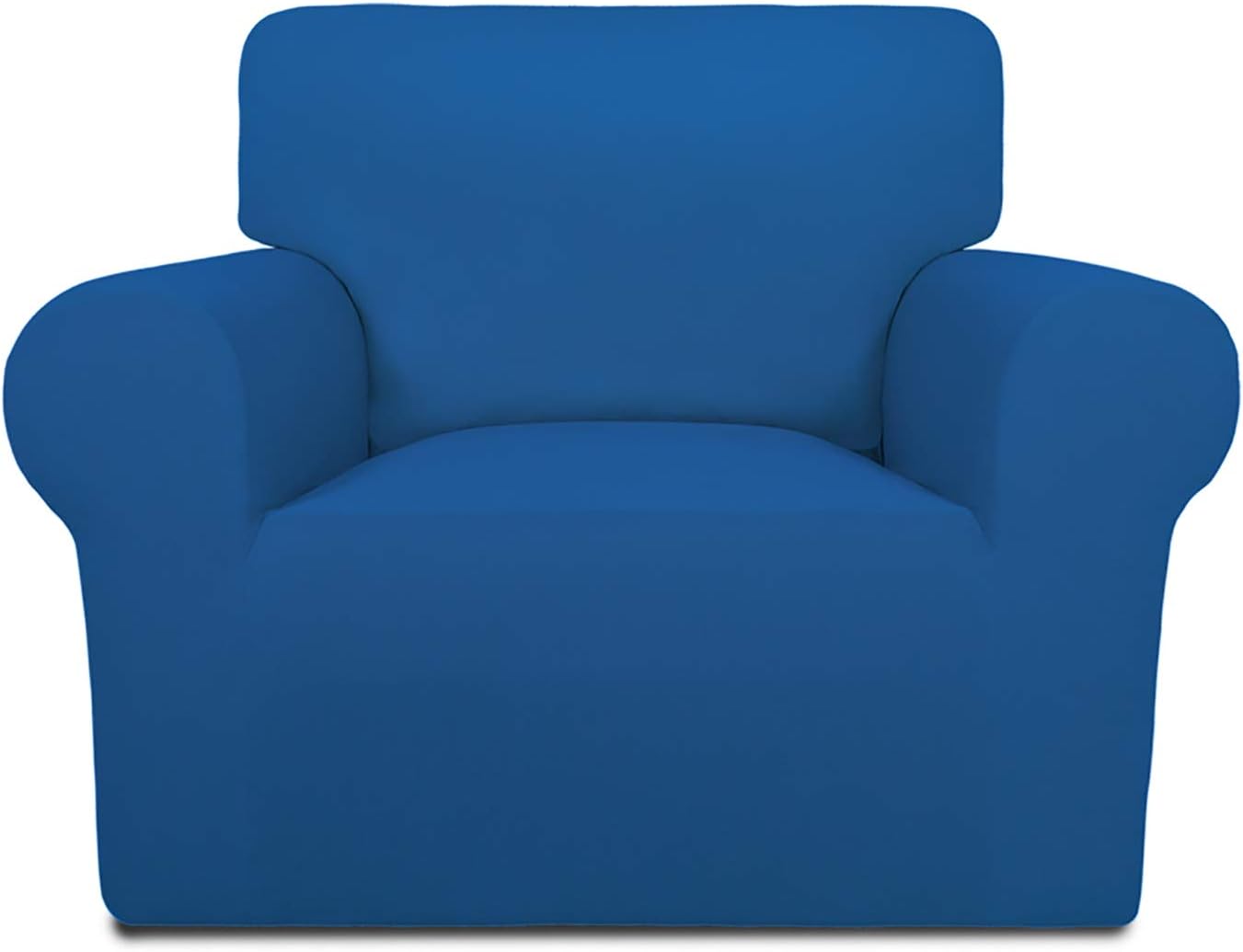 PureFit Super Stretch Chair Sofa Slipcover – Spandex Non Slip Soft Couch Sofa Cover, Washable Furniture Protector with Non Skid Foam and Elastic Bottom for Kids, Pets （Chair, Dark Gray）