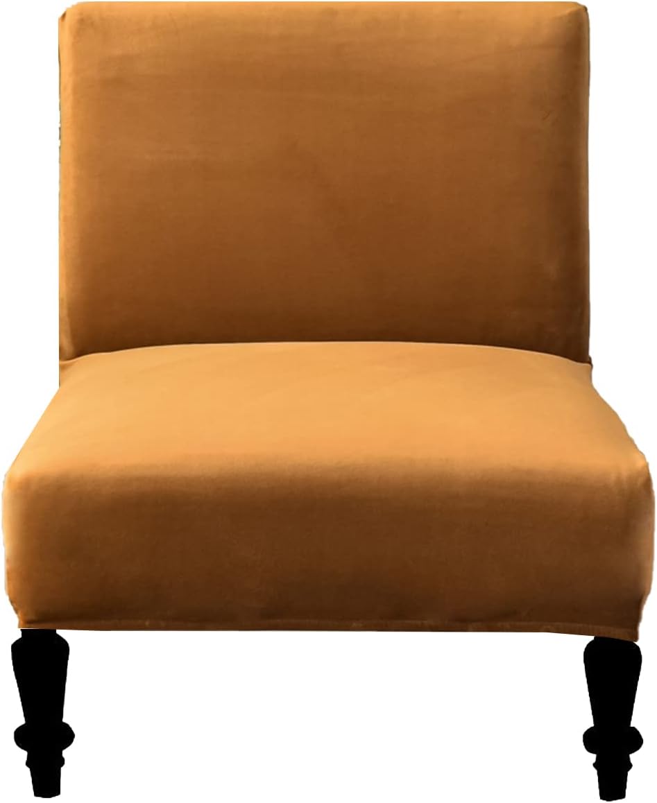 Eco-Ancheng Armless Chair Slipcover Removable Armless Accent Chairs Covers Washable Armless Slipper Chair Slipcover Printed Armless Chair Furniture Protector Covers for Living Dining Room Hotel