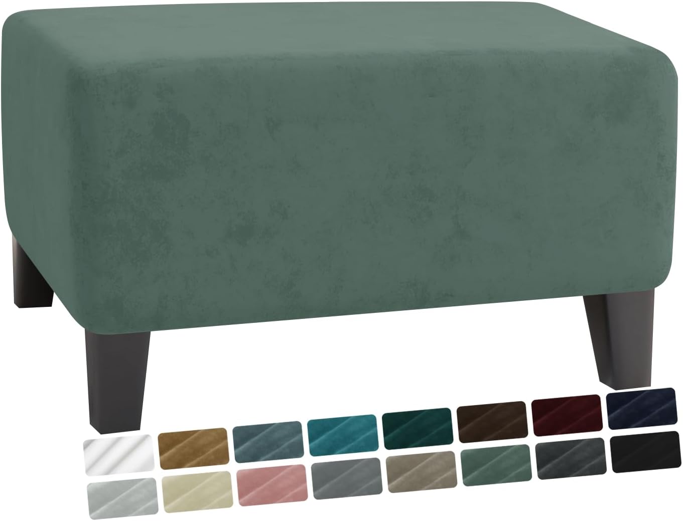Velvet Ottoman Cover Rectangular