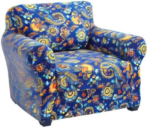 hyha Couch Covers, Chair/Sofa Covers, Floral Pattern, Stretch, Printed, 2 Pieces, Armchair Slipcover, Separate Couch Cushion Slipcover, Furniture Protector for Dogs(Armchair, Paisley Floral)