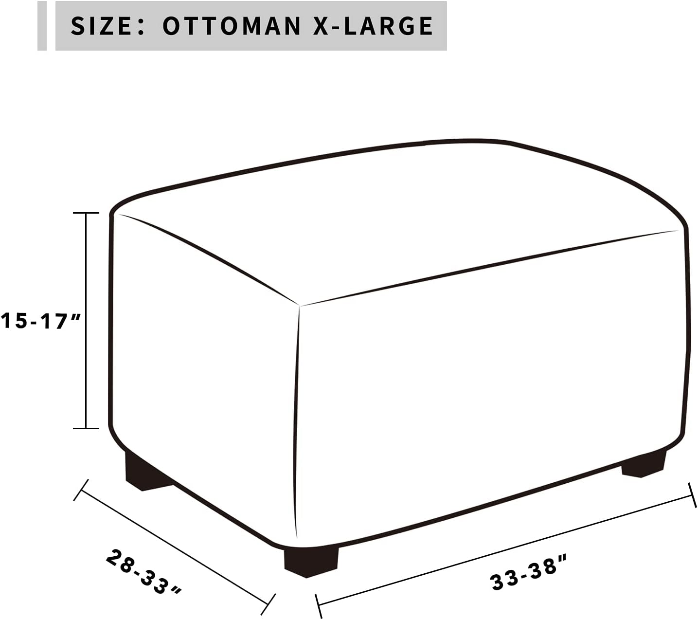 Dual Waterproof Stretch Ottoman Cover