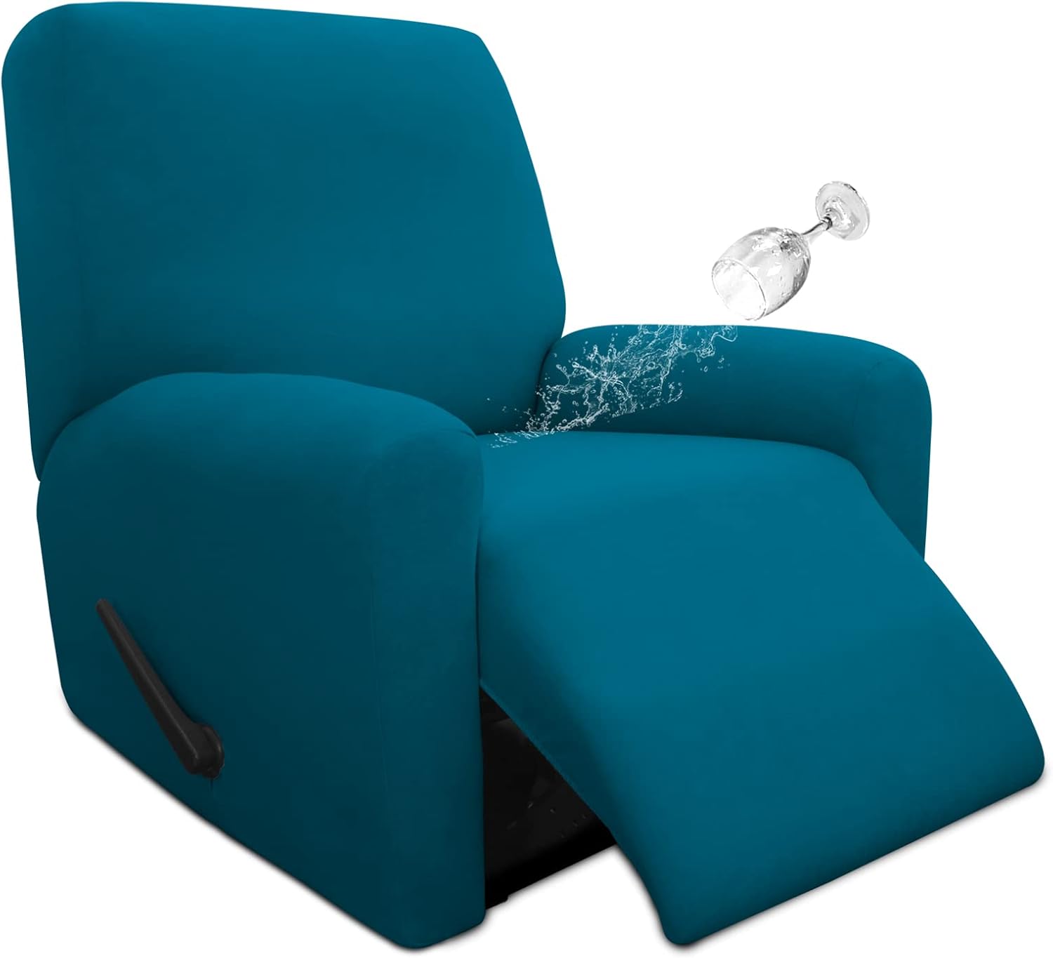 Easy-Going 100% Dual Waterproof 2 Pieces Chair Cover Stretch Soft Couch Cover for Dogs, Sofa Slipcover for 1 Separate Cushion Couch Leakproof Furniture Protector for Kids, Pets Grayish Green