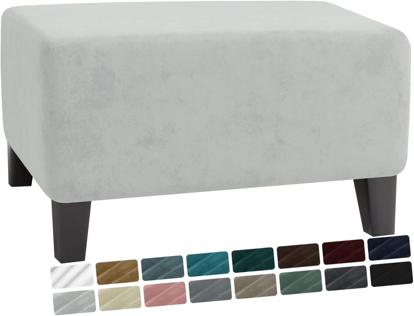Velvet Ottoman Cover Rectangular